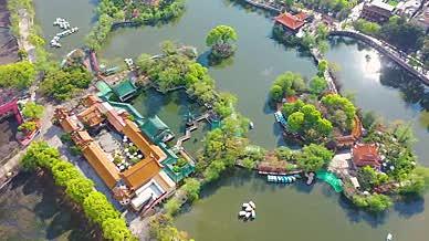 4k航拍昆明翠湖4A景区城市旅游风光视频的预览图